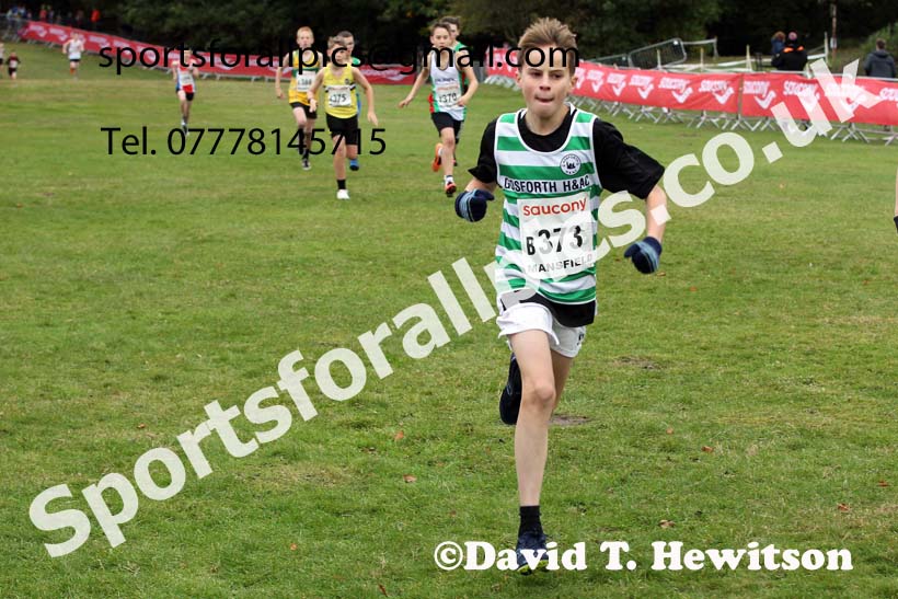 Boys under-13s 2021 National Cross Country Relays, Berry Hill Park, Mansfield. Photo: David T. Hewitson/Sports for All Pics